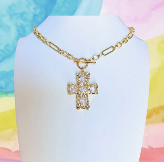 Kate Chunky Cross Necklace