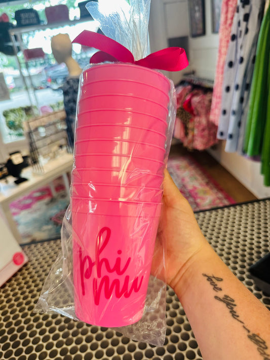 Phi Mu Cup Set