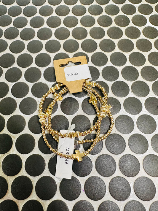 Gold Beaded Bracelts
