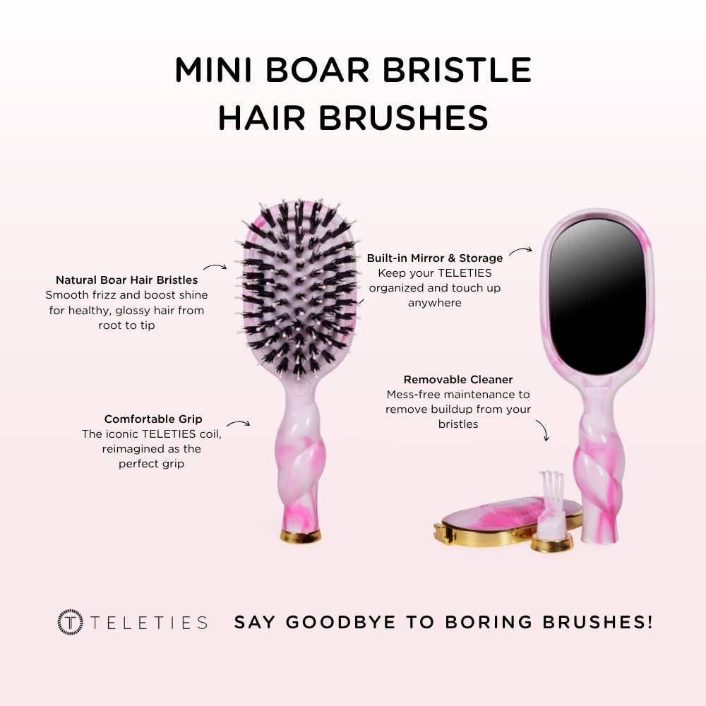 Mini Boar Bristle Hair Brush (Pinch Me!)