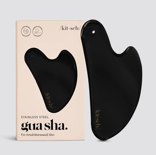 Kitish Stainless Steel Gua Sha - Matte Black