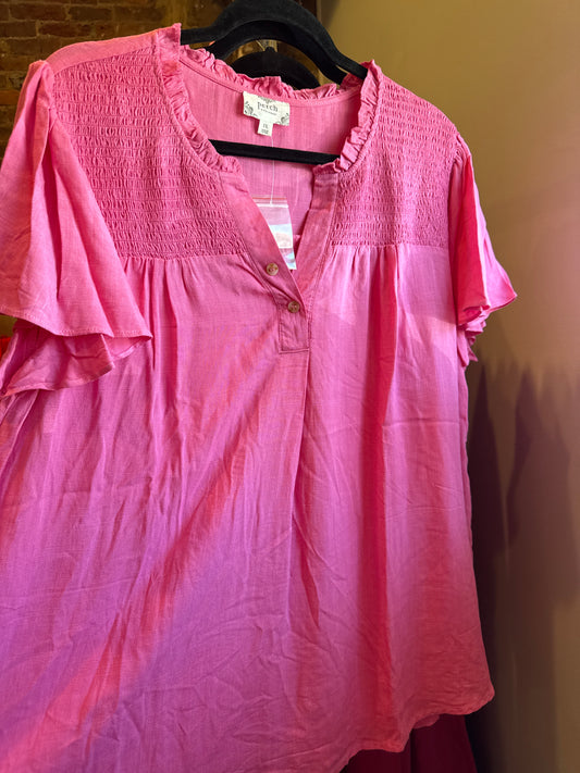 Flowy Pink Button Down