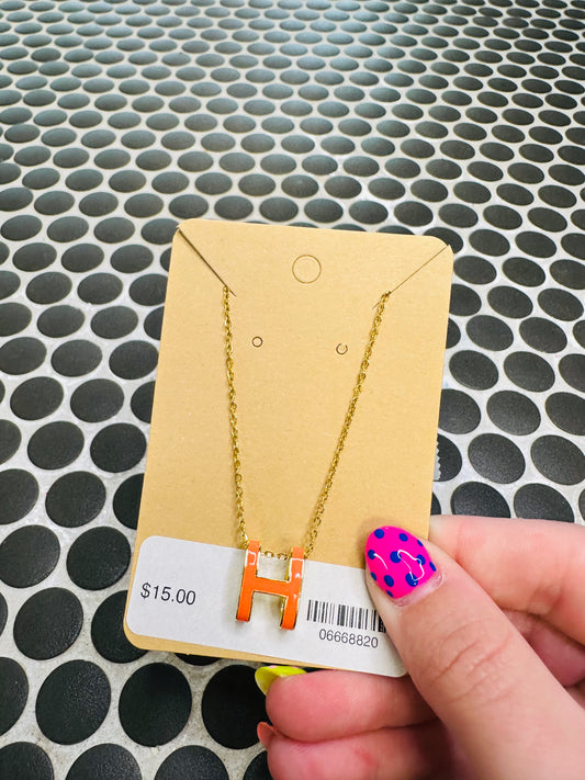Gold H Necklaces