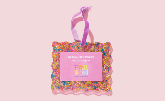 Pink Confetti Frame Ornament