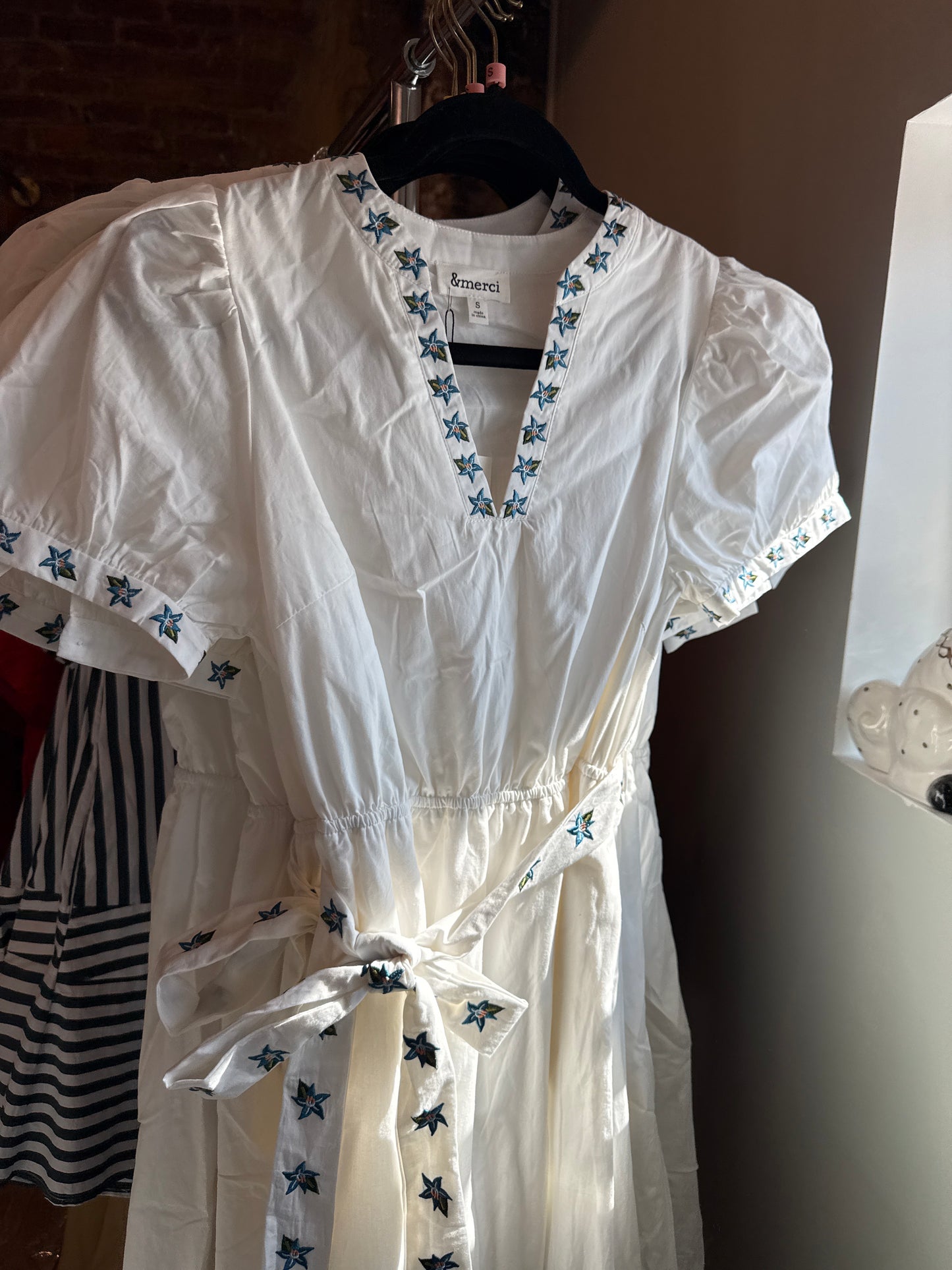 AlCA White Blue Star Dress