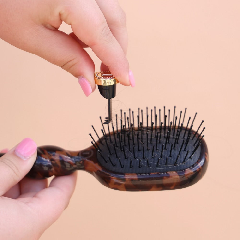 Mini Detangler Hair Brush For Medium Hair (Tortoise)