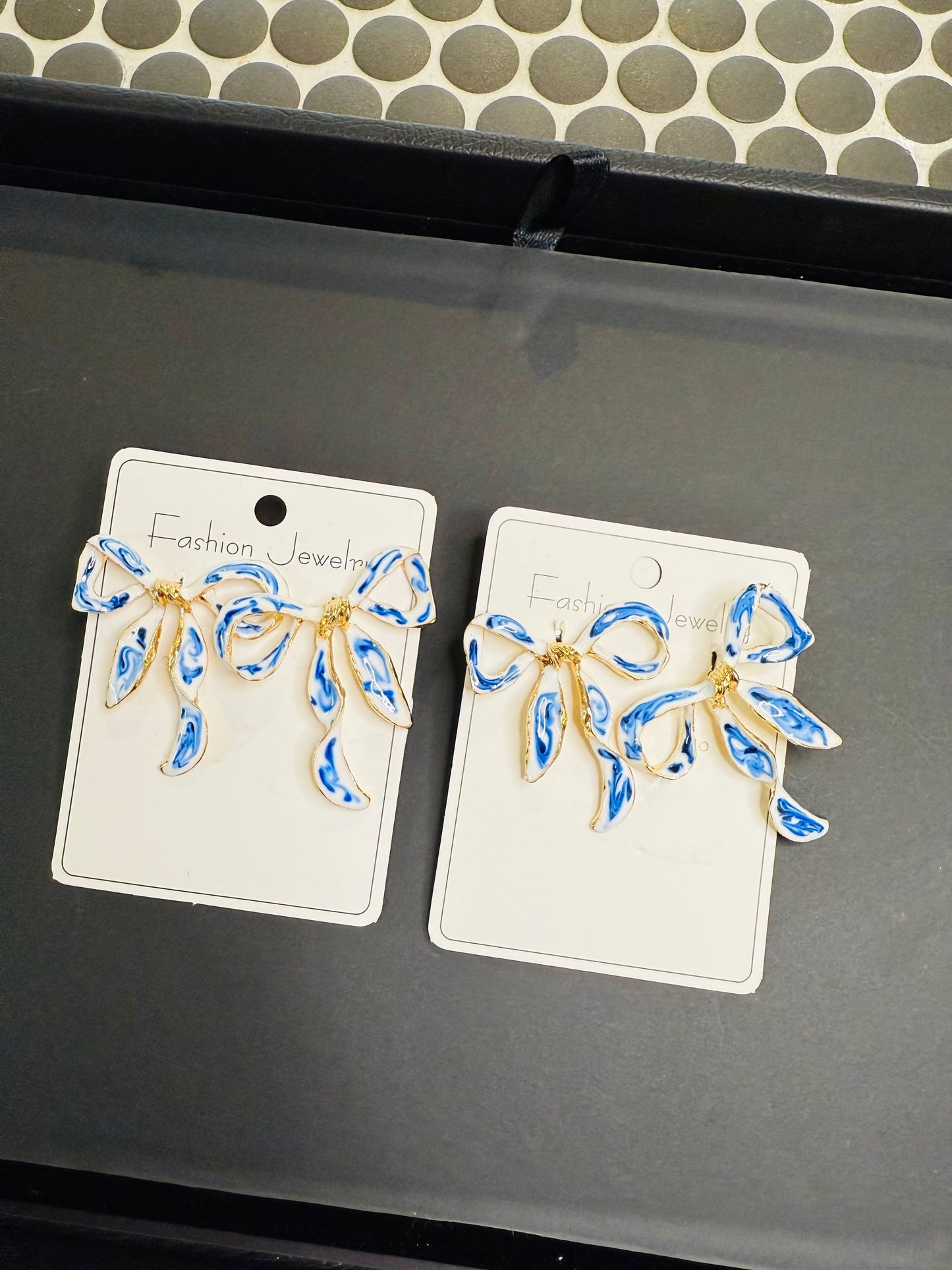 Porcelain Bow Earrings
