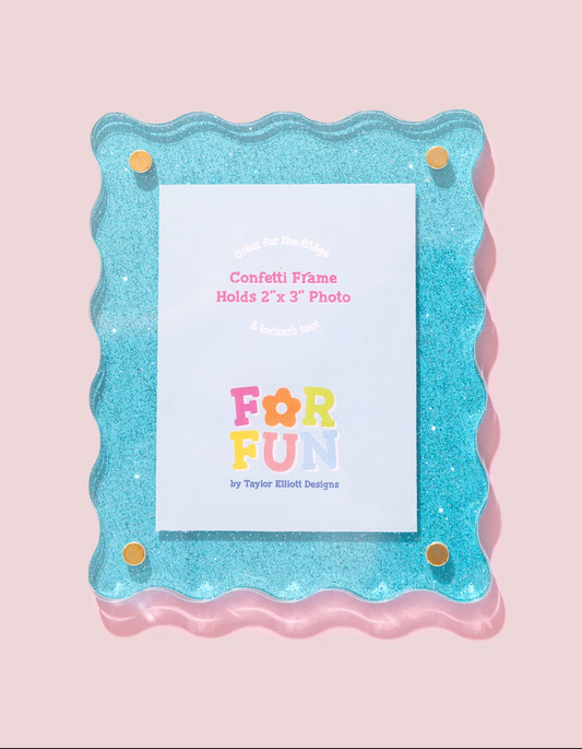 Blue Confetti Magnetic Frame