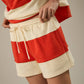 Red & Cream Striped Set