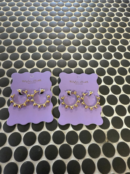 Gold Unique Hoops