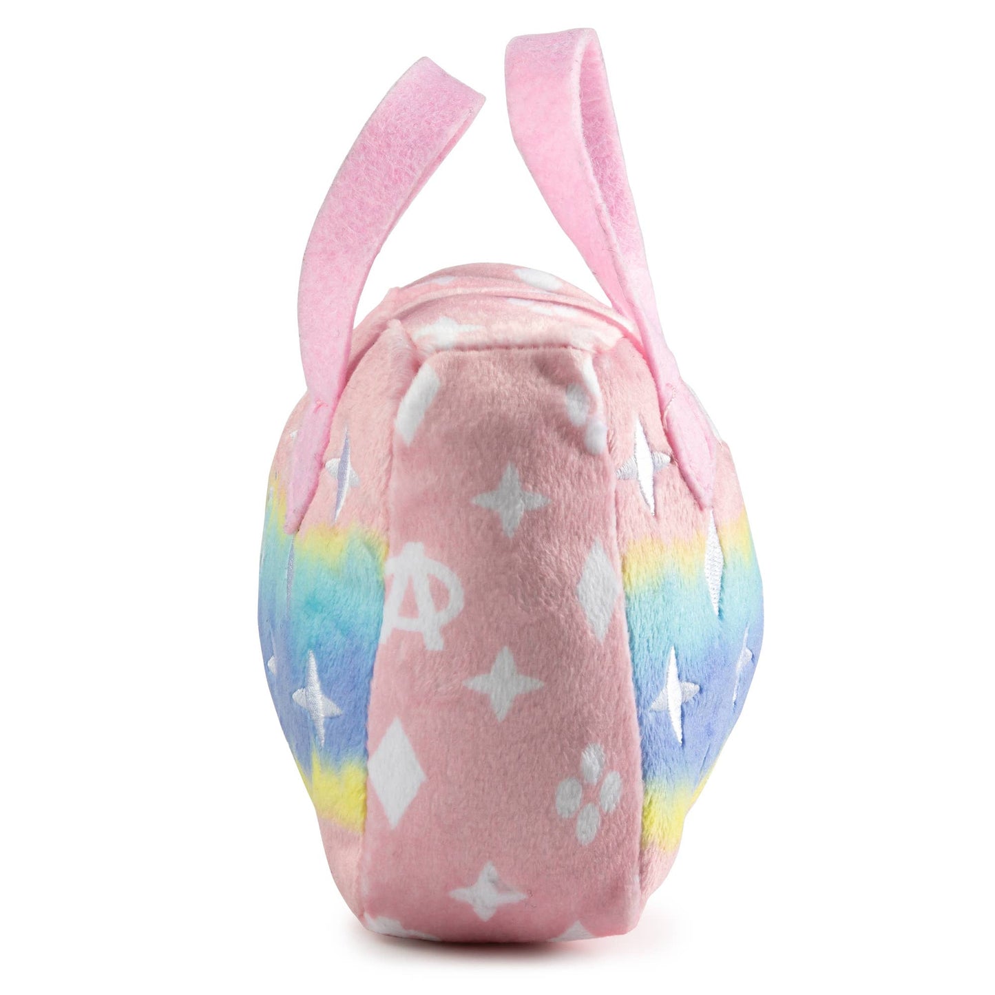 Pink Ombre Chewy Vuiton Handbag | Plush Squeaker Dog Toy