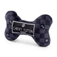 Black Checker Chewy Vuiton Bone  | Squeaker Dog Toy