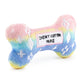 Pink Ombre Chewy Vuiton Bone Squeaker Dog Toy