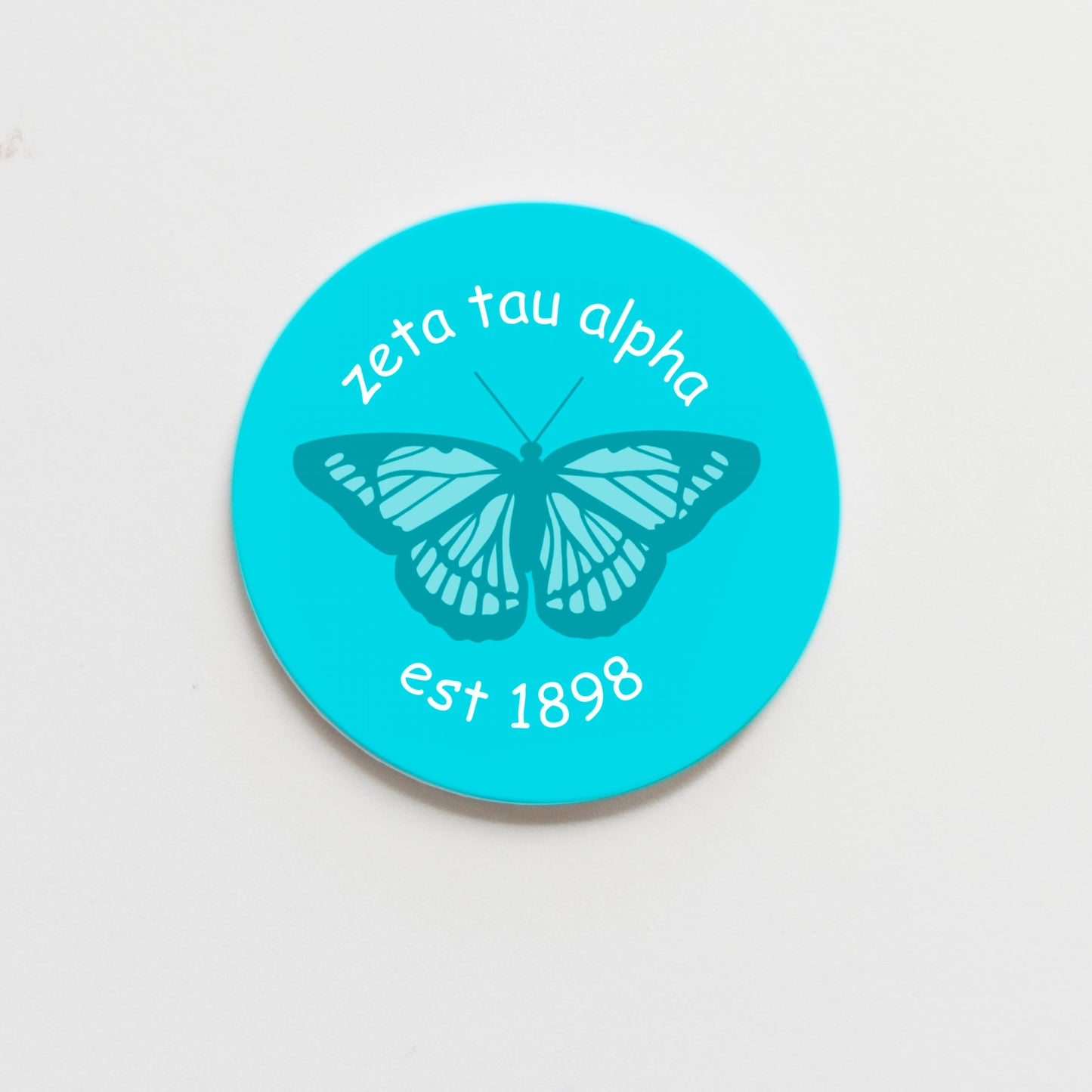 Zeta Tau Alpha Greek Butterfly Button - 1.50 inch