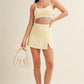 Contrast Binding Skort with Slit