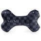 Black Checker Chewy Vuiton Bone  | Squeaker Dog Toy