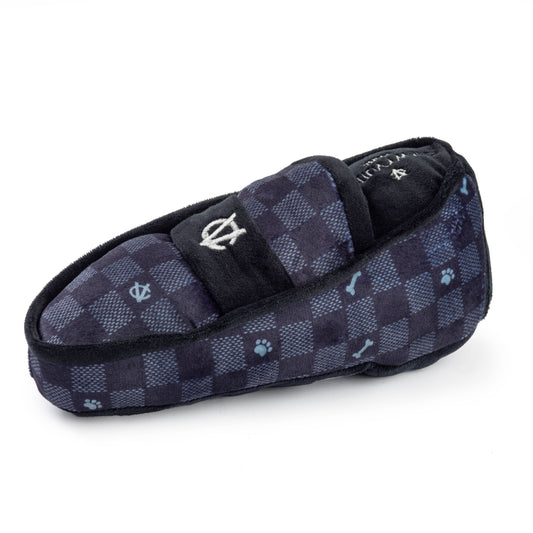Black Checker Chewy Vuiton Loafer  | Squeaker Dog Toy