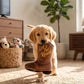 Brown Western Cowboy Boot  | Squeaker Dog Toy