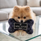 Black Checker Chewy Vuiton Bone  | Squeaker Dog Toy