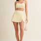 Contrast Binding Skort with Slit
